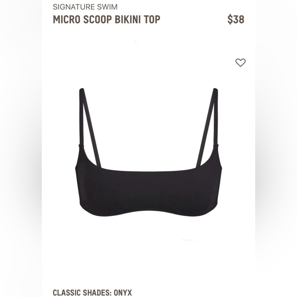 SKIMS - SIGNATURE SWIM MICRO SCOOP BIKINI TOP